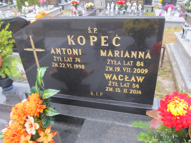 Antoni Kopeć Zawiercie - Grobonet - Wyszukiwarka osób pochowanych